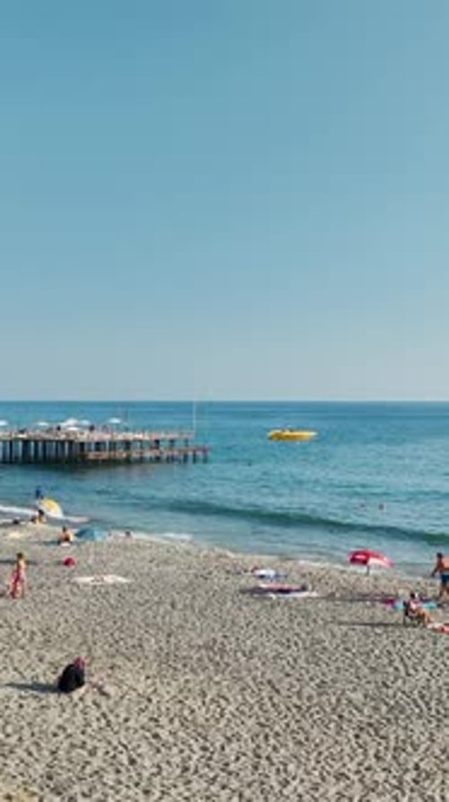 Vertical Video Beachfront Paradise Mediterranean Aqua Park Adventures