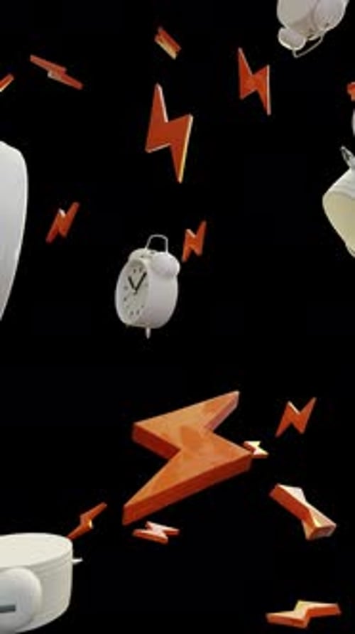 Abstract Alarm Clock In Night Alpha 02 HD