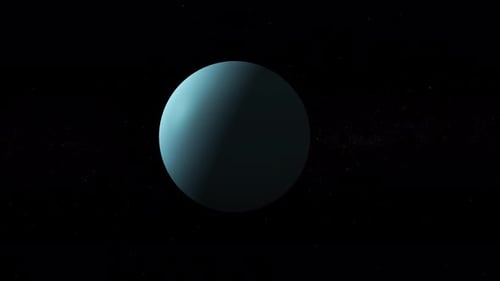 Uranus 3d Planet bewegt sich im Weltraum
