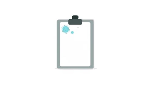 Medical Clipboard Checklist Flat Design Animation