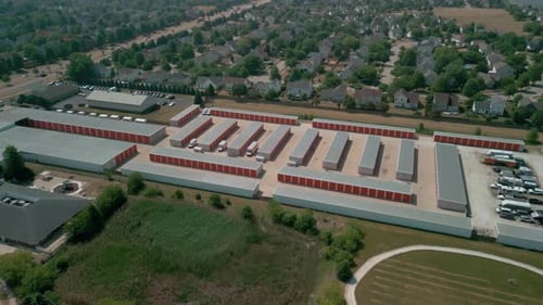 Drone Shot of a Personal Storage Unit Facility
