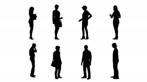 Animated People Silhouettes for Business Presentations