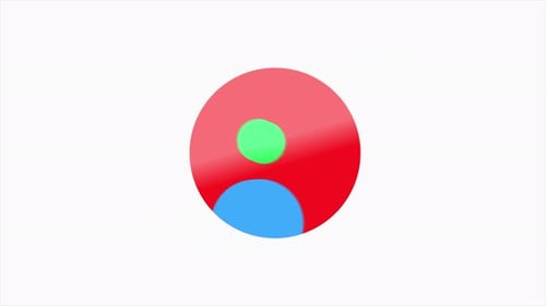 Animated Minimalist Circles Transform into Person Icon