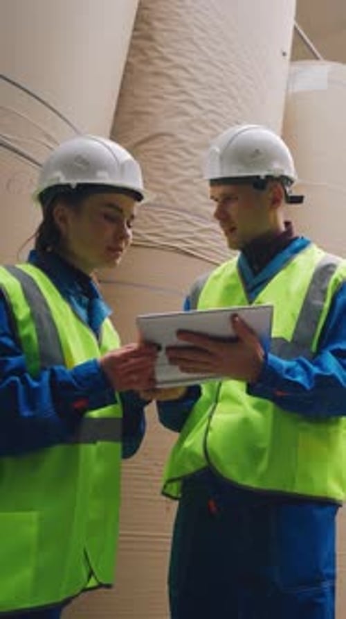 Warehouse of a Paper Factory Warehouse of Huge Rolls of Paper at a Cardboard Factory Cardboard