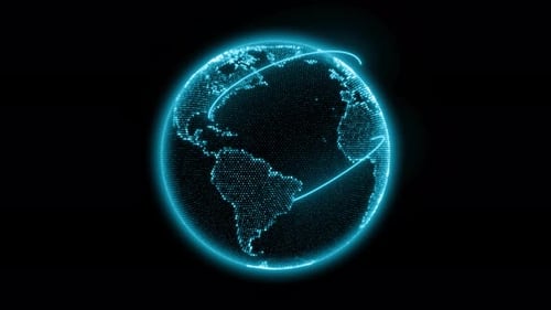 Network Globe Blue