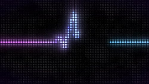 Neon Musical Note and Sound Wave Equalizer Dot Animation