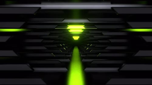 Light Green Simple Sci Fi Corridor Background Vj Loop I 4K