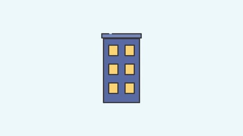 Building Animated Office Icon