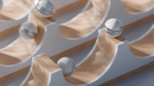 Slide Balls Loop 3D Animation