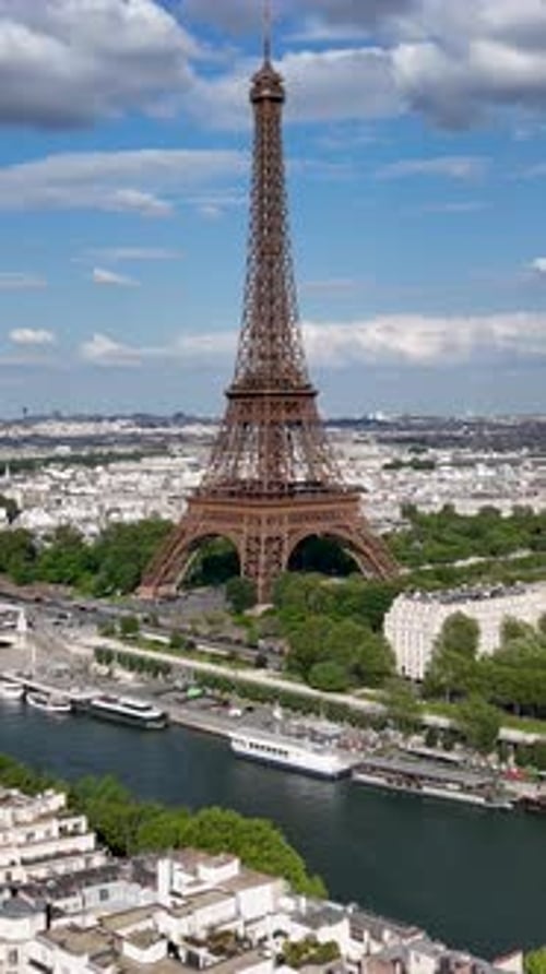 Paris Skyline At Paris In France Island France.