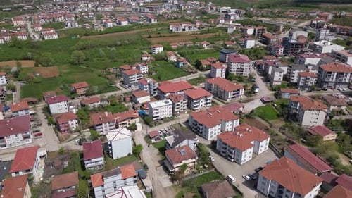 Aerial Drone Town 2K