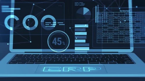 Futuristic Data Analysis Interface with Graphs and Network