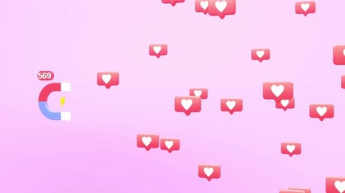 3D Magnet Attracting Social Media Likes Counter
