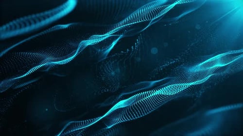 Dynamic Abstract Particle Wave Digital Background