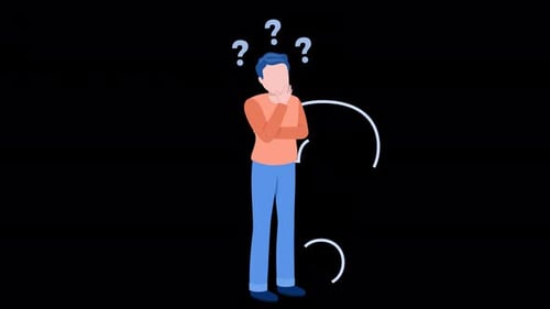 People Thinking Animation 4K On Alpha