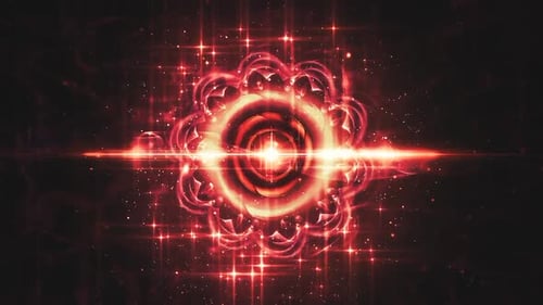 Yellow Glittering Stars And Flower Shape Tunnel