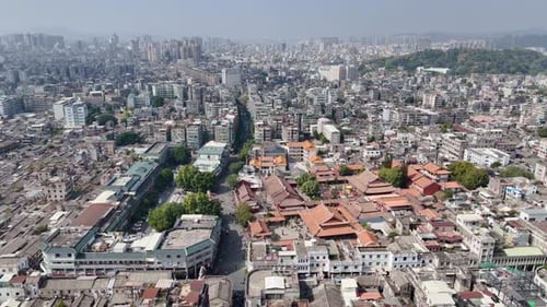 Aerial Chaozhou Urban Architecture Complex