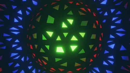 Geometric Triangles Tunnel Seamless Looping Background