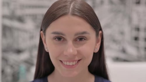 Close up of Smiling Latina Woman Face