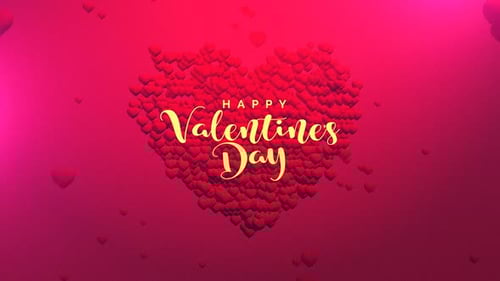 Happy Valentine's Day Heart Text Reveal