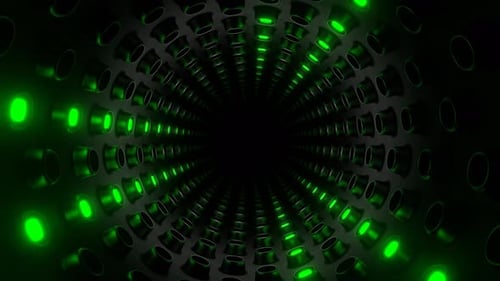 Red And Green Cylindrical Strobe Tunnel Background Vj Loop In 4K