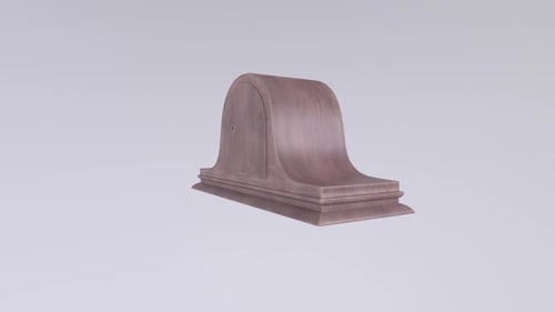 Antique Mantel Clock with Moving Hands 3D Animation