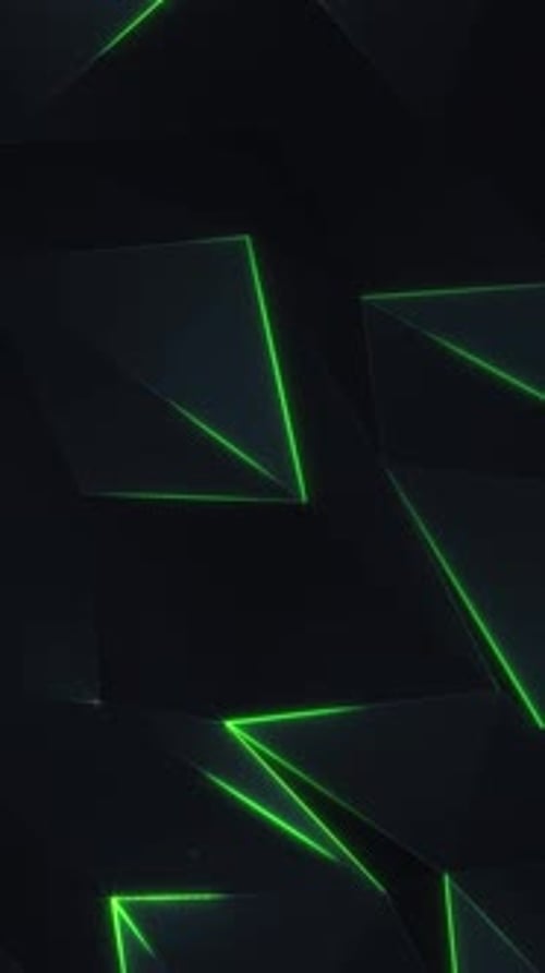 Vertical Video - Futuristic Low Poly Surface Motion Background