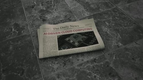 Animated Newspaper with AI Cloud Computing Headline