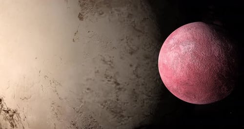 Cinematic Planets Passing in Dark Space Background Loop