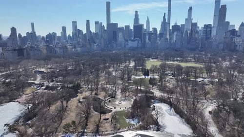 Central Park At Manhattan In New York United States.