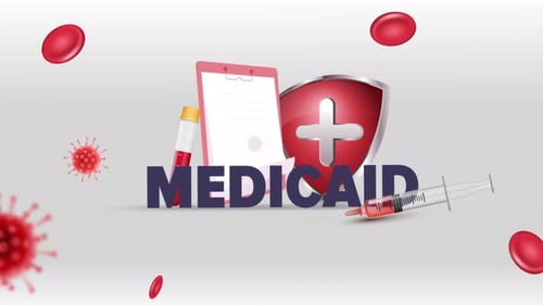 Medical Medicaid Infographic Icon Background