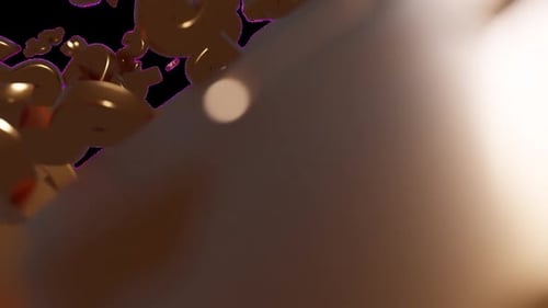 3D Golden Dollar Signs Falling Seamless Loop Background