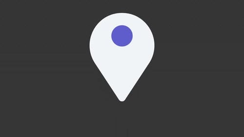 Minimalistische Animation von Ortssymbolen | Travel & Map UI Motion