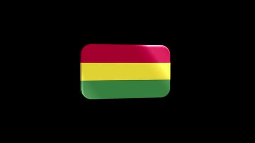 3D Animated Bolivian Flag Icon