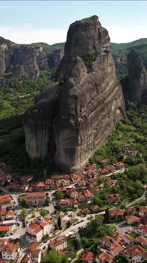 Vue aérienne des Météores, Kalambaka, Thessalie, Grèce.