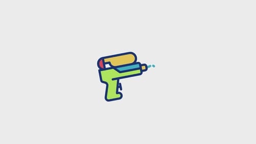 Animiertes Wasserpistolensymbol V2