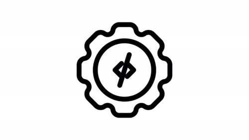 Animation des Zahnradlinien-Icons