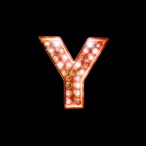 Letter Y Light Alphabet