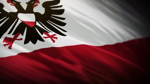 Agitation du drapeau de Lübeck - Allemagne