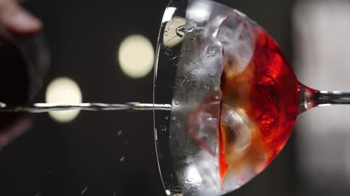 Refreshing Cocktail being Prepared Close Up