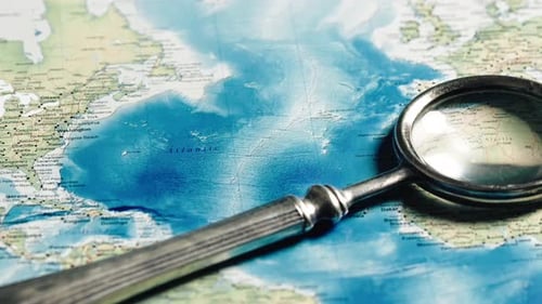 Magnifying Glass Reveals Detailed Map
