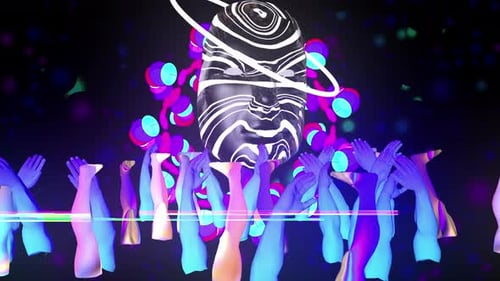 Psecedelische Neonmaske