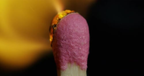 Macro shot of a match that is access. Concept: passion, power, sportiness, engines, aggression and