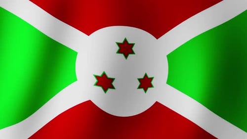 Waving Burundi National Flag Loop Animation