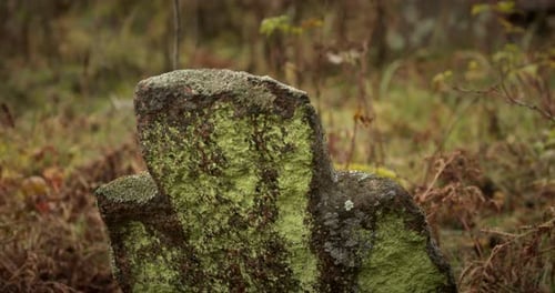 Old Stone Cross In Ancient