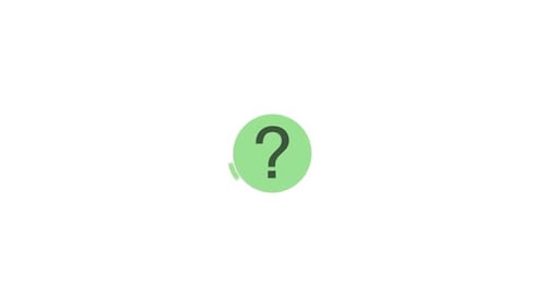 Animated Question Mark Icon Reveal in Flat Design Style