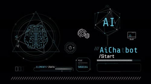 Infographic Animation About Cognitive Computing and AI Chatbot