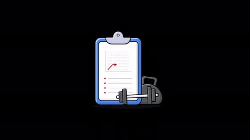 Animated Health and Fitness Progress Chart with Weights