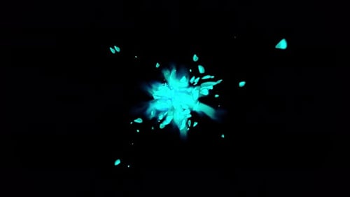 Cyan Blue Magic Energy Burst Reveal Animation