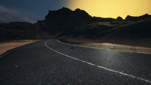 Aerial View of Great Ocean Road at Sunset
